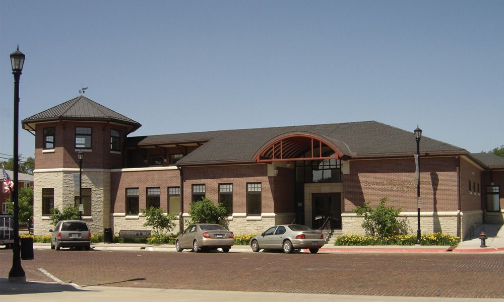 Seward Memorial Library building east side exterior